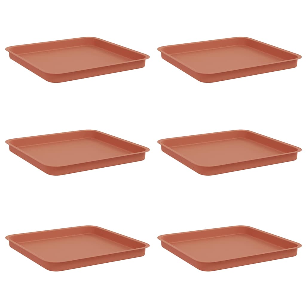 Firkantet Blomsterbrett 6 pcs Klinker Rød 36 x 36 x 2.5 cm
