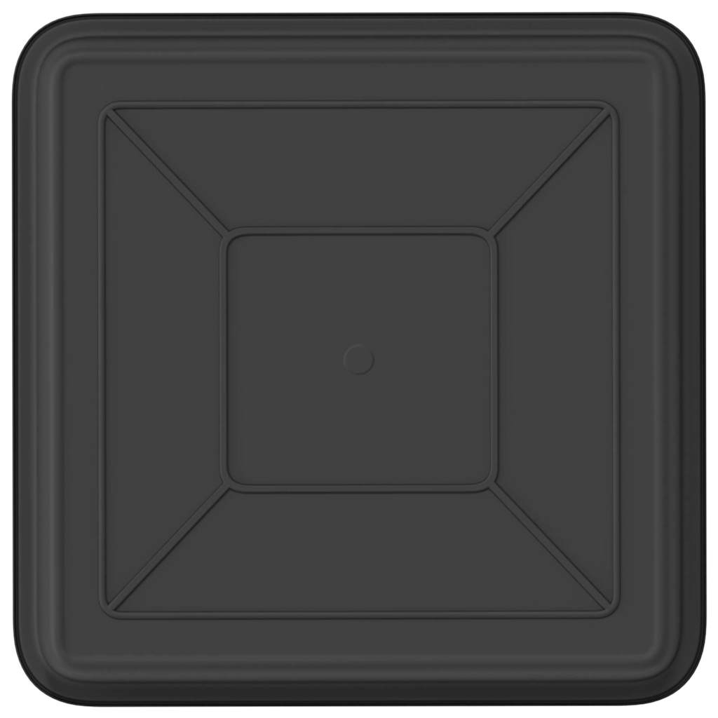 Firkantet Blomsterbrett 6 pcs Svart 18 x 18 x 2 cm Plast