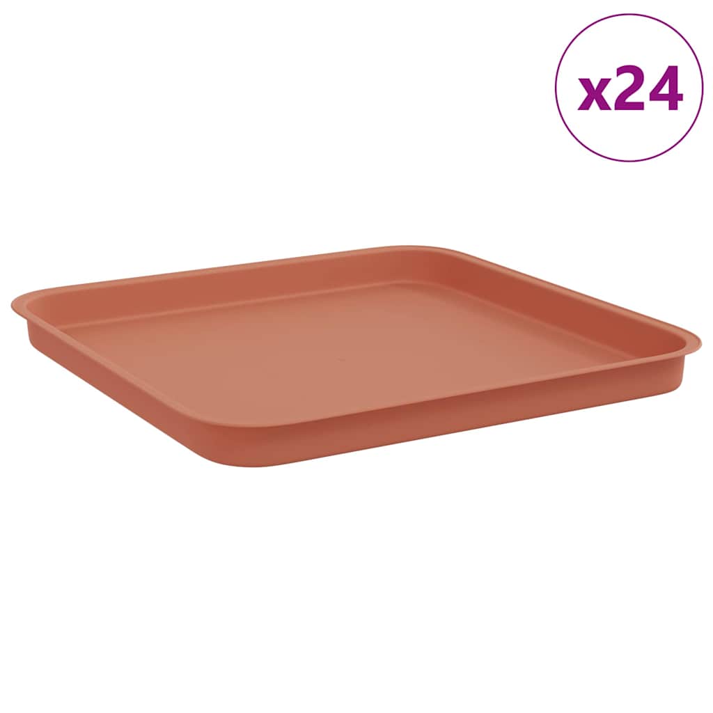 Firkantet Blomsterbrett 24 pcs Klinker Rød 32 x 32 x 2,5 cm