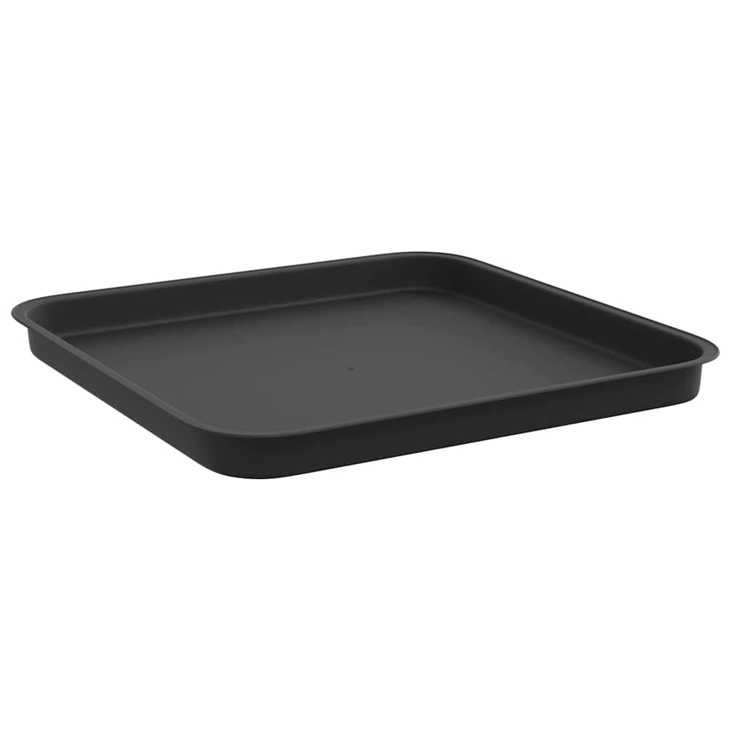 Firkantet Blomsterbrett 24 pcs Svart 32 x 32 x 2,5 cm Plast