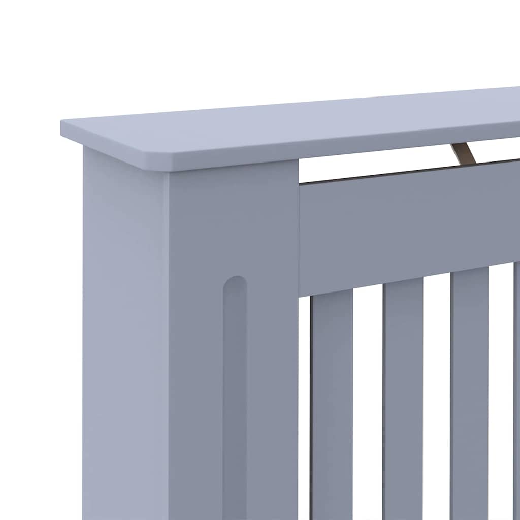 Radiator Deksel 2 pcs Grå 112 x 19 x 81,5 cm Konstruert tre