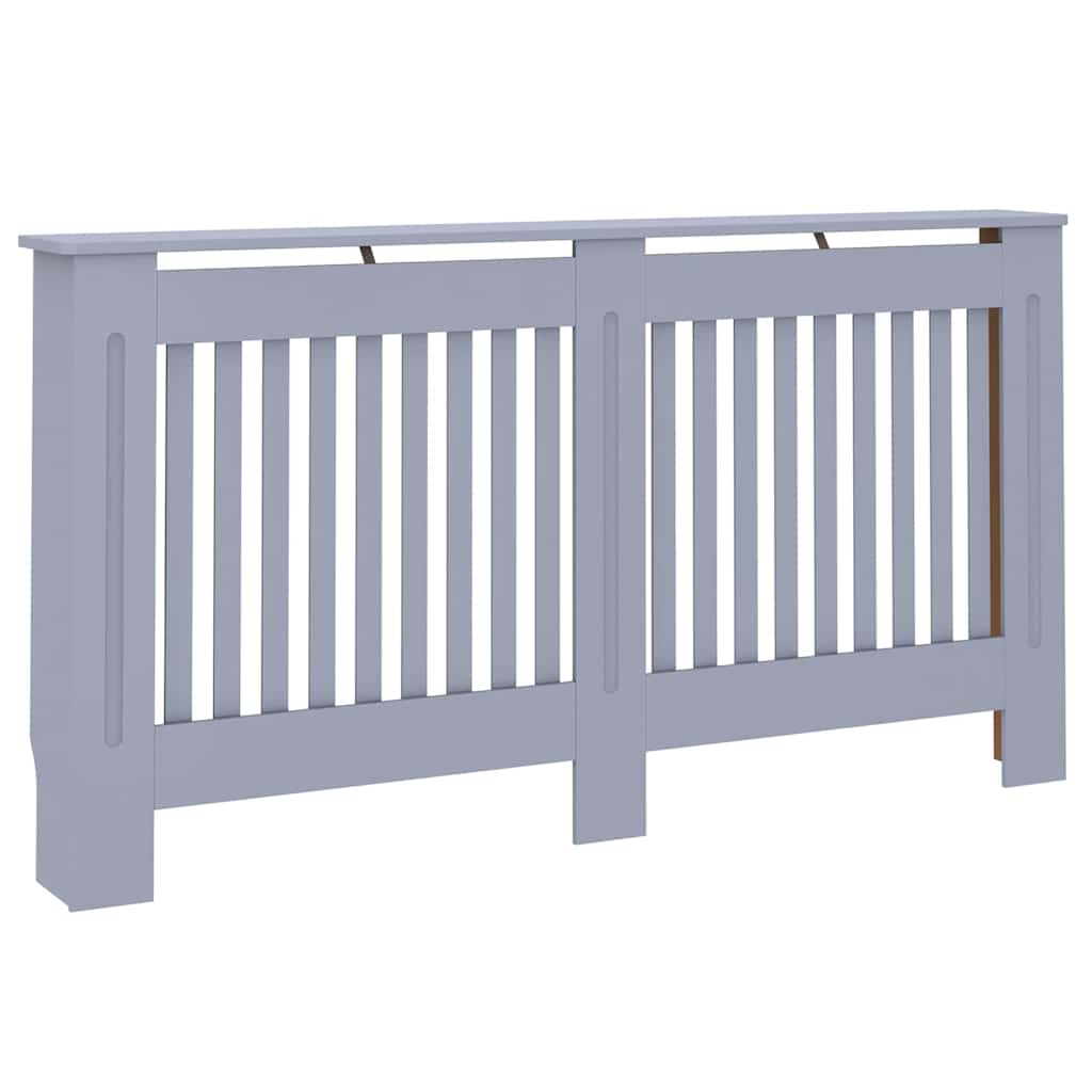 Radiator Deksel 2 pcs Grå 152 x 19 x 81,5 cm Konstruert tre