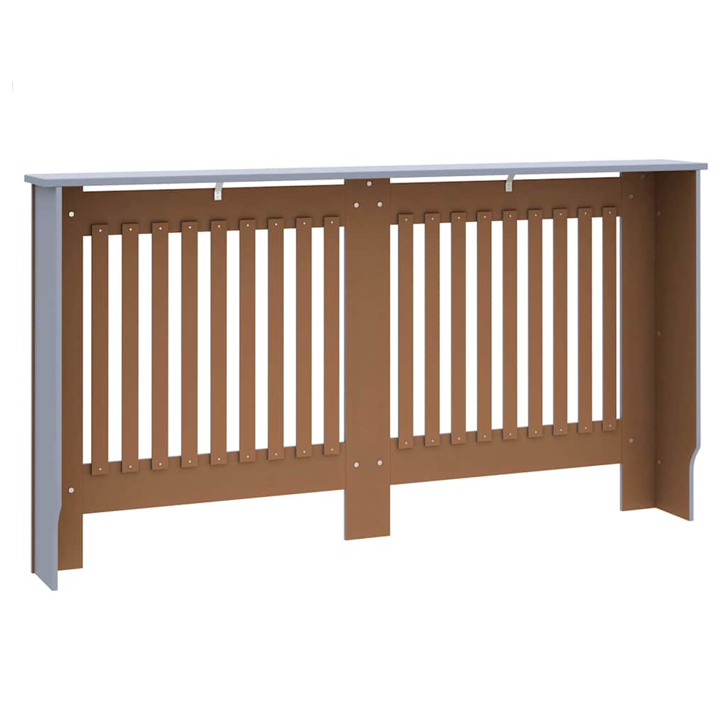 Radiator Deksel 2 pcs Grå 152 x 19 x 81,5 cm Konstruert tre
