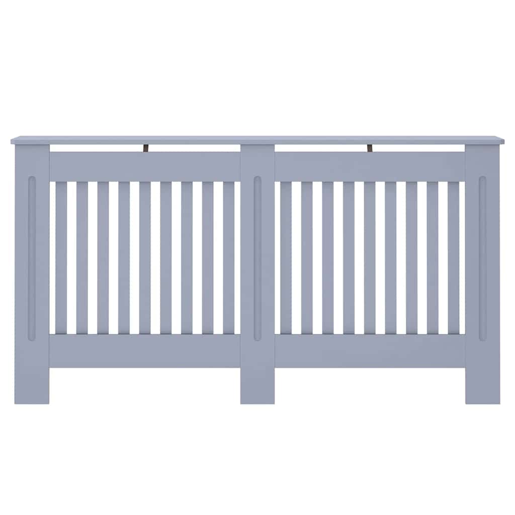 Radiator Deksel 2 pcs Grå 152 x 19 x 81,5 cm Konstruert tre