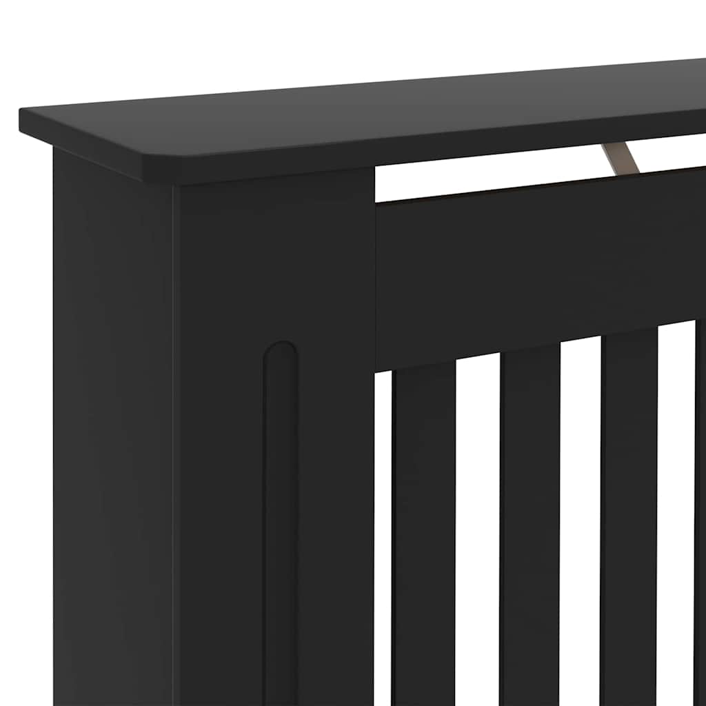 Radiator Deksel 2 pcs Svart 152 x 19 x 81,5 cm Konstruert tre