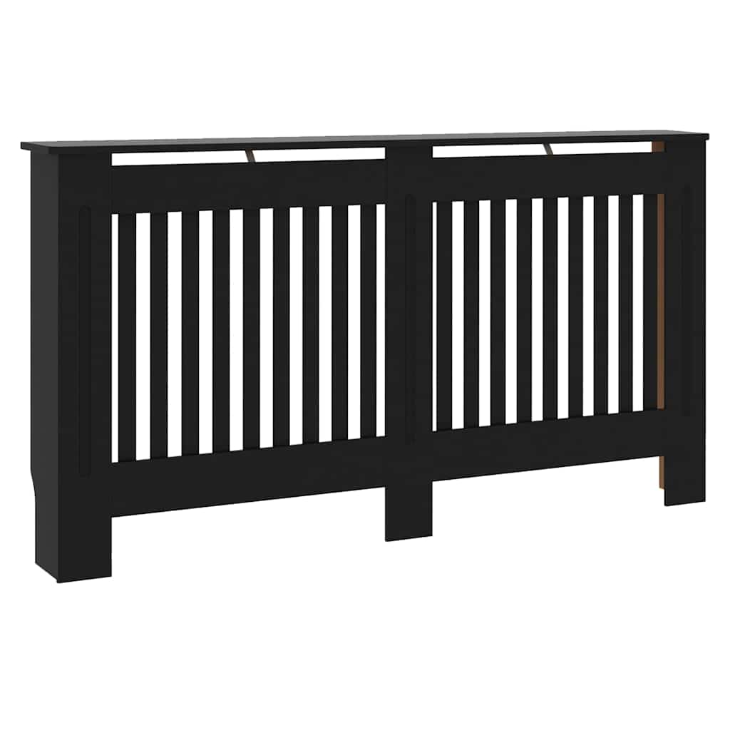 Radiator Deksel 2 pcs Svart 152 x 19 x 81,5 cm Konstruert tre