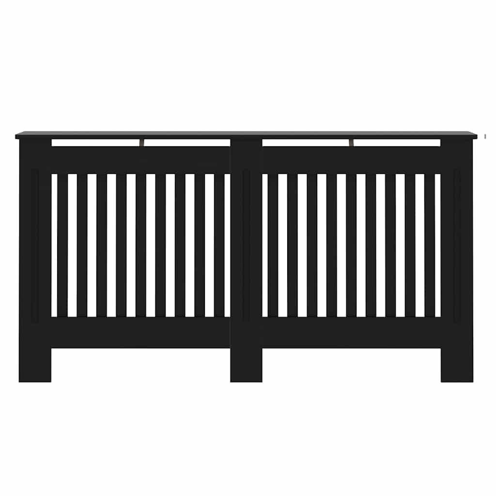 Radiator Deksel 2 pcs Svart 152 x 19 x 81,5 cm Konstruert tre