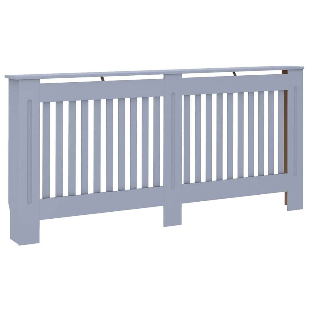 Radiator Deksel 2 pcs Grå 172 x 19 x 81,5 cm Konstruert tre