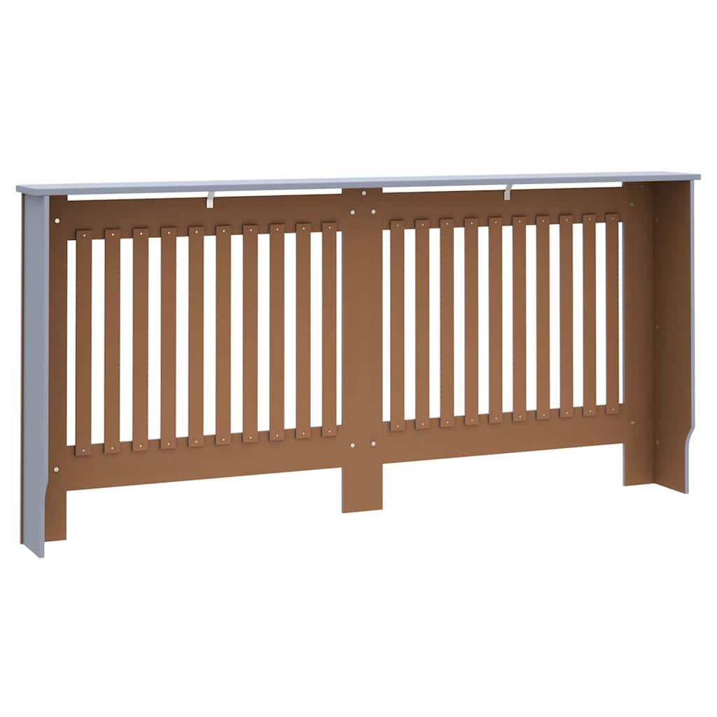 Radiator Deksel 2 pcs Grå 172 x 19 x 81,5 cm Konstruert tre