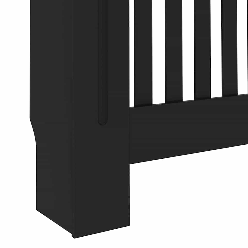 Radiator Deksel 2 pcs Svart 172 x 19 x 81,5 cm Konstruert tre