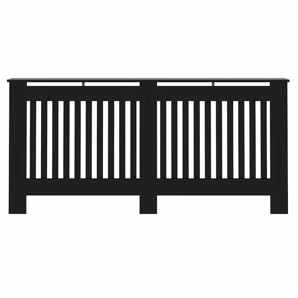 Radiator Deksel 2 pcs Svart 172 x 19 x 81,5 cm Konstruert tre