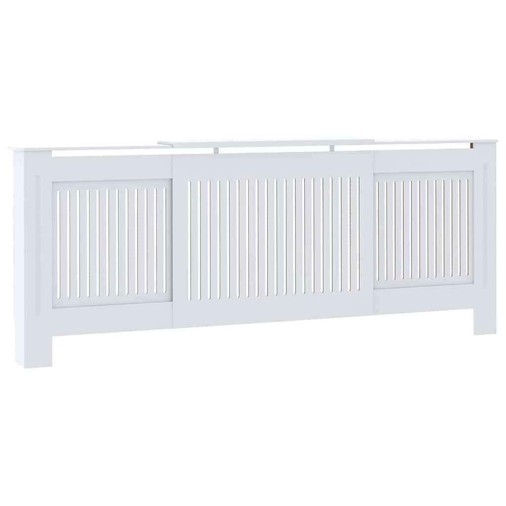 Radiator Deksel 2 pcs Hvit 205 x 20,5 x 81,5cm Konstruert tre