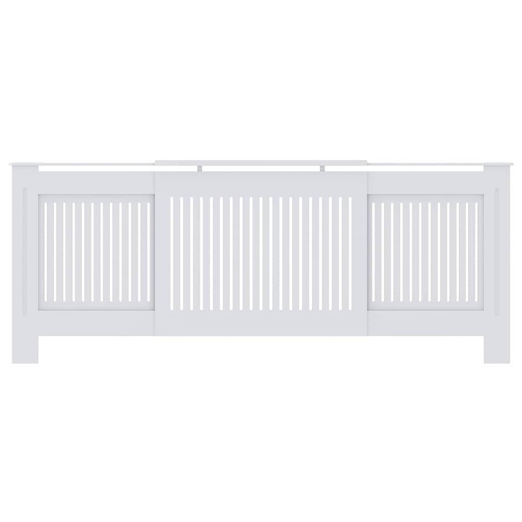 Radiator Deksel 2 pcs Hvit 205 x 20,5 x 81,5cm Konstruert tre