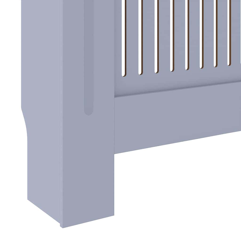 Radiator Deksel 2 pcs Grå 205 x 20,5 x 81,5cm Konstruert tre