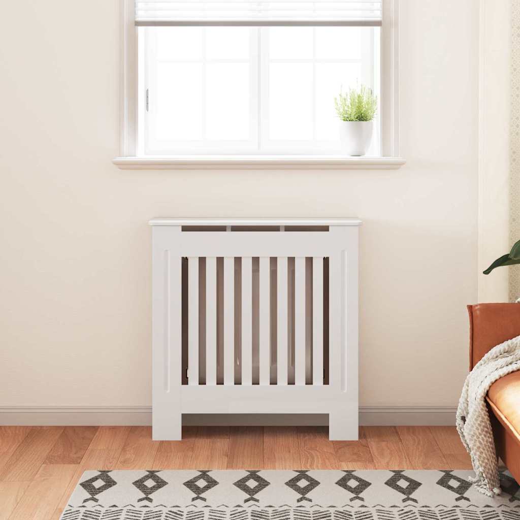 Radiator Deksel 2 pcs Hvit 78 x 19 x 81,5cm Konstruert tre