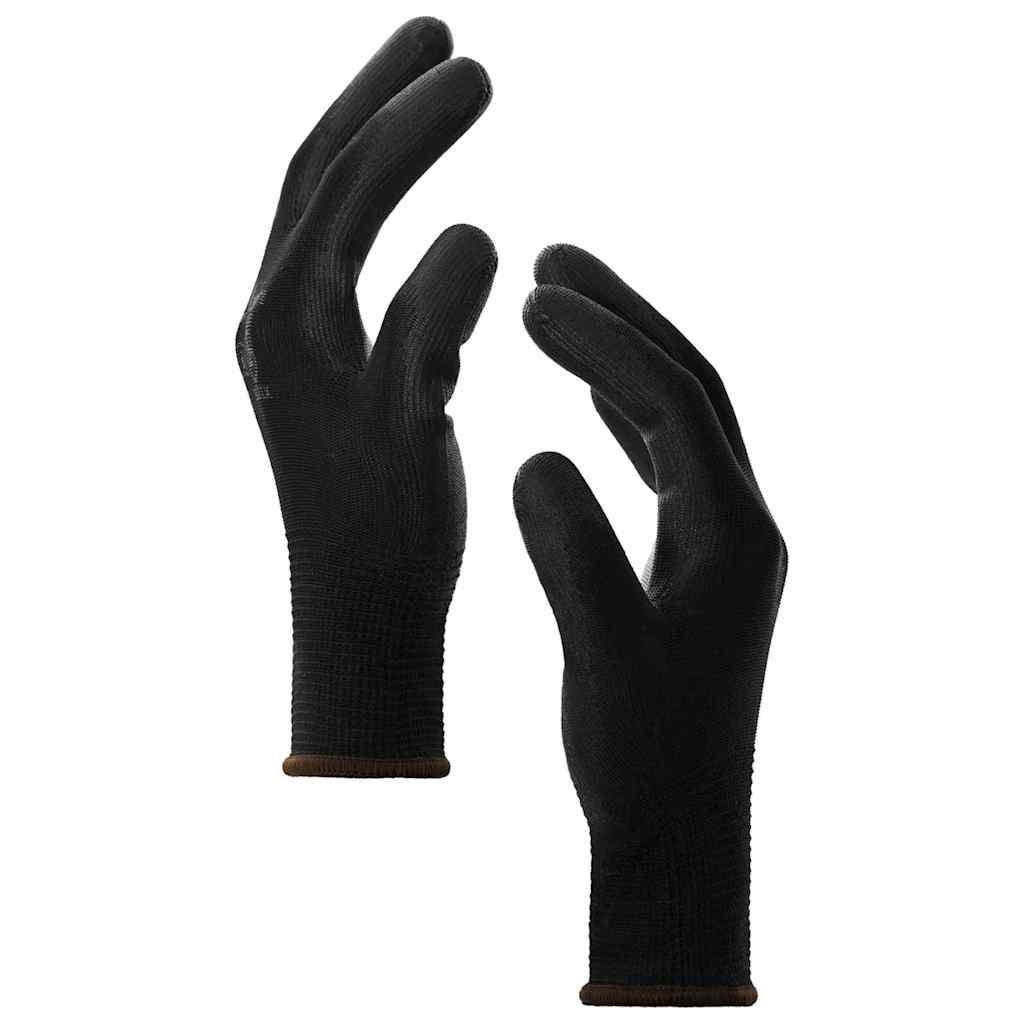 Arbeidshansker 12 pcs Svart 8 / m Polyester