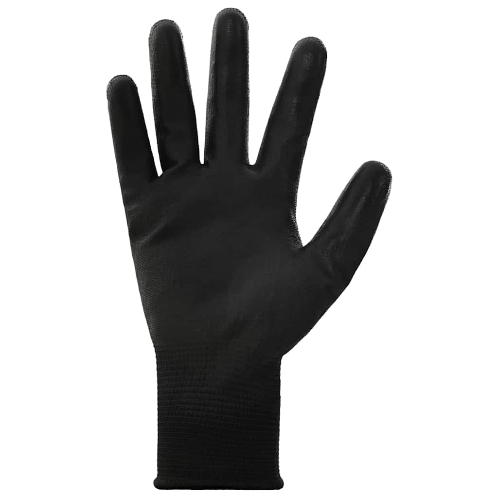 Arbeidshansker 24 pcs Svart 10 / xl Polyester