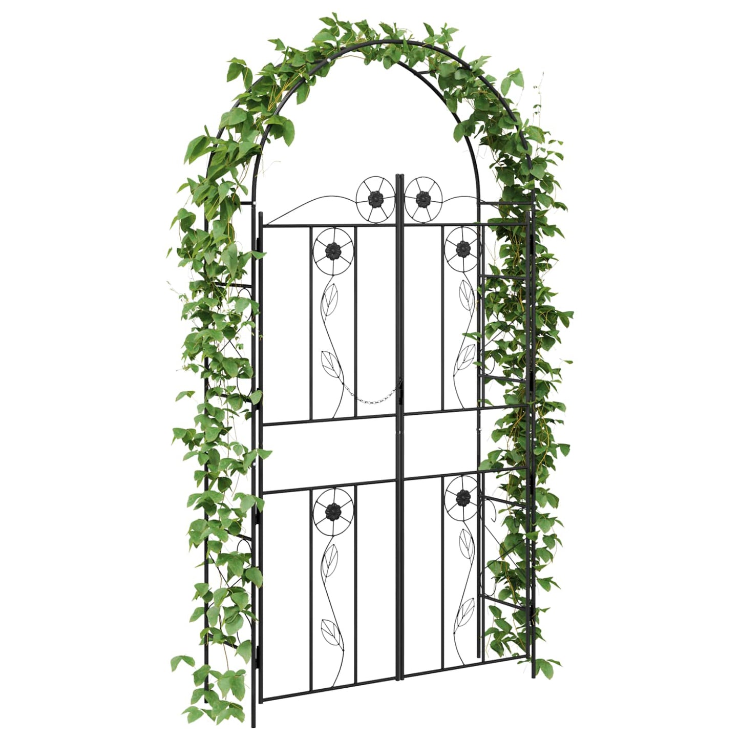 Hagebue Ensfarget Svart 115 x 37 x 226 cm
