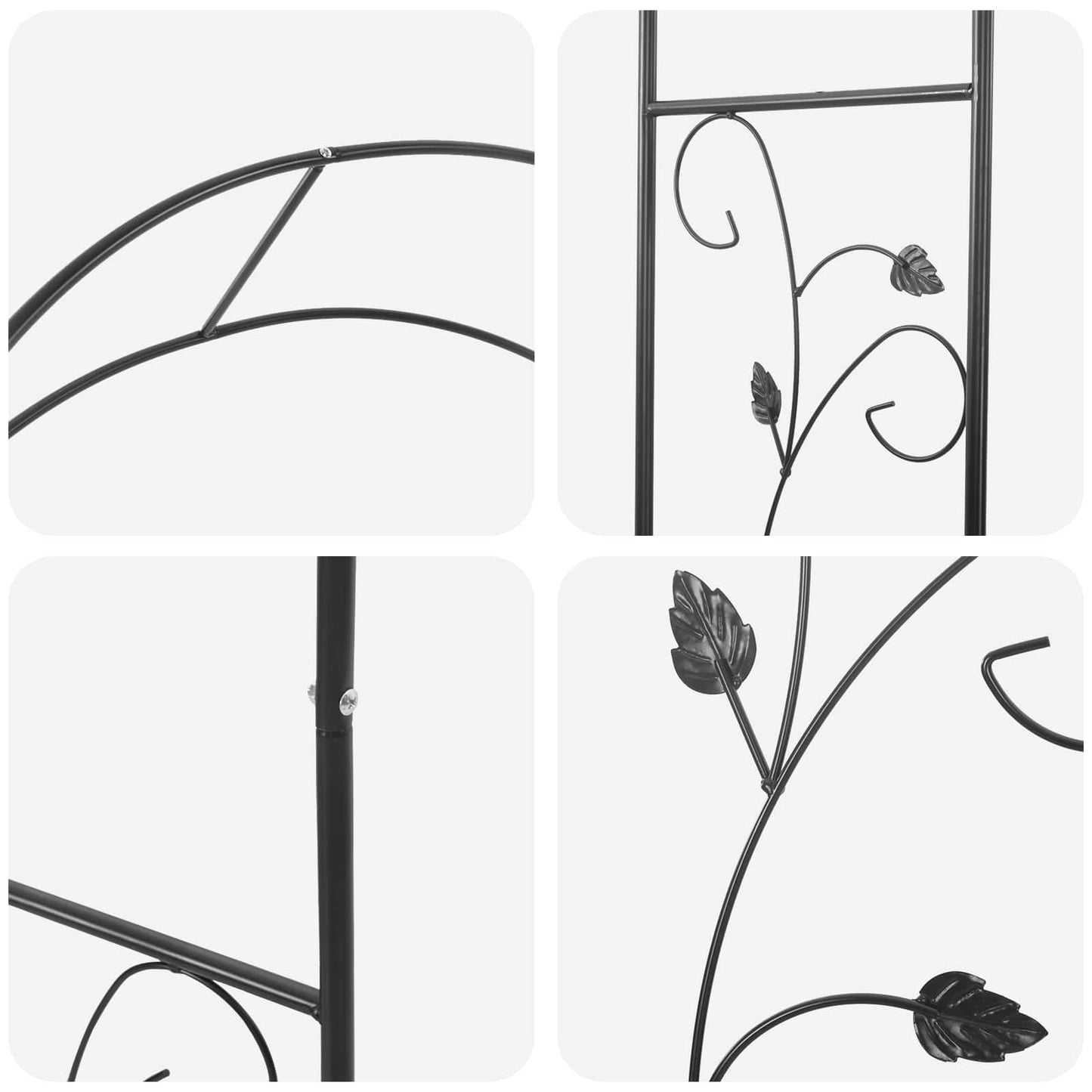 Hagebue Blomster Svart 115 x 37 x 231 cm