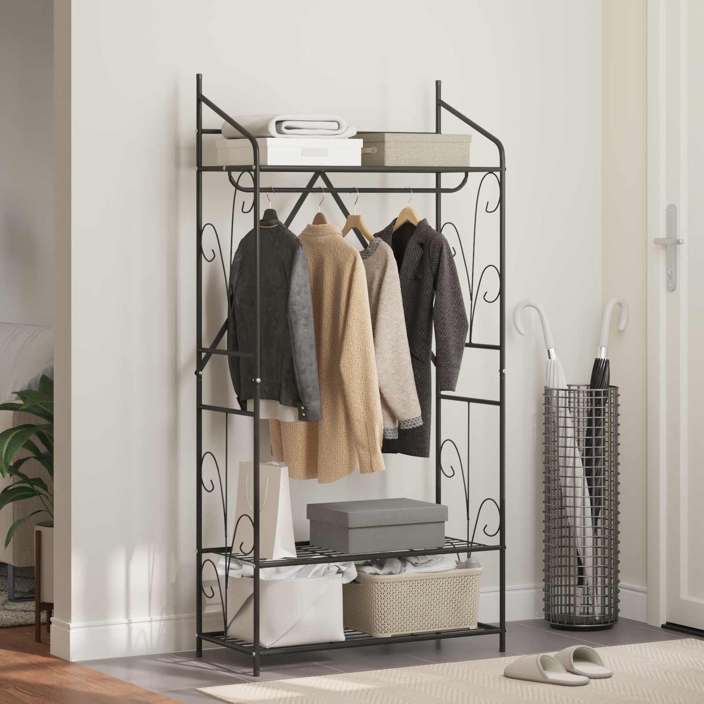 Åpen Garderobe Ensfarget 78 x 36 x 158 cm