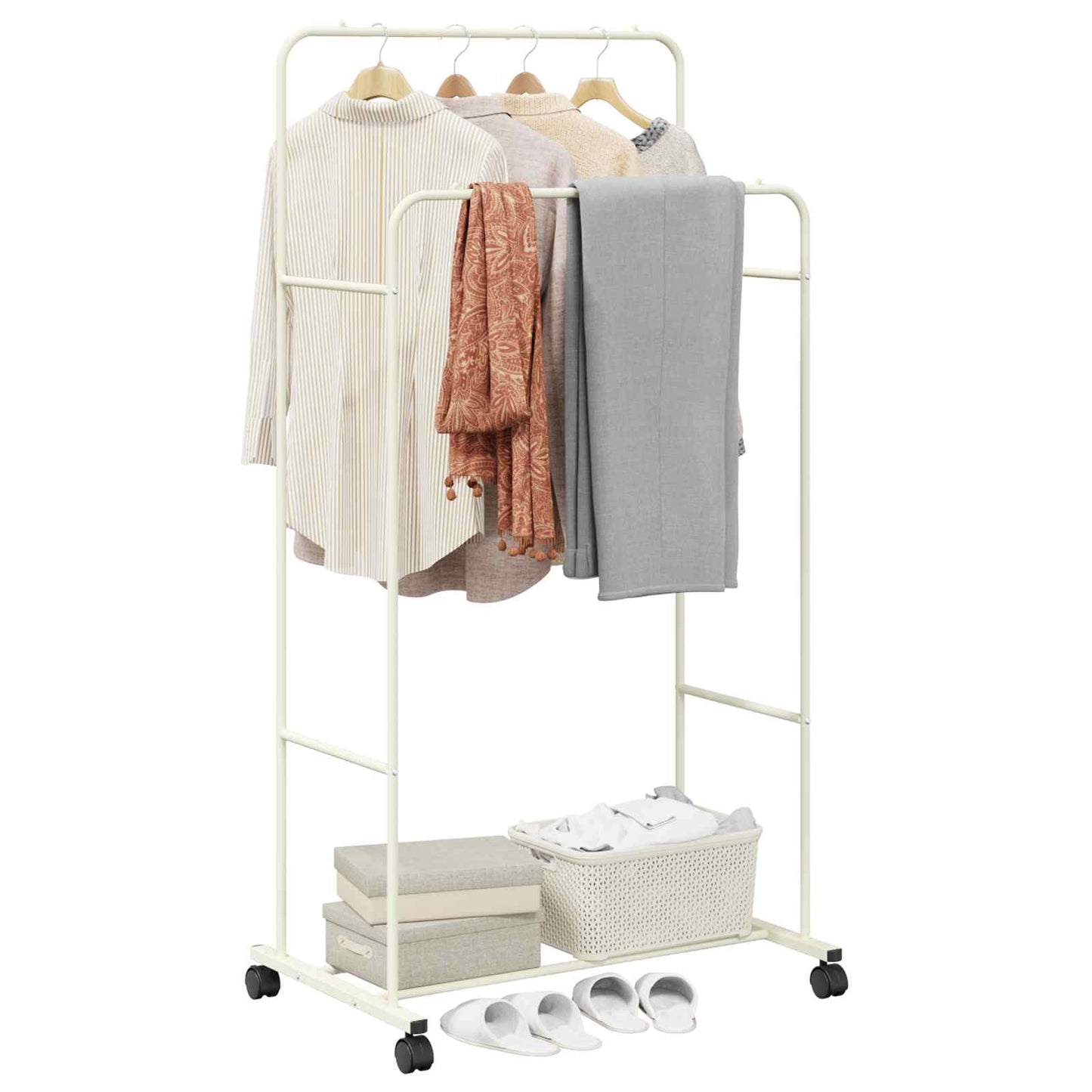Klesstativ Ensfarget Hvit 80 x 53 x 156 cm