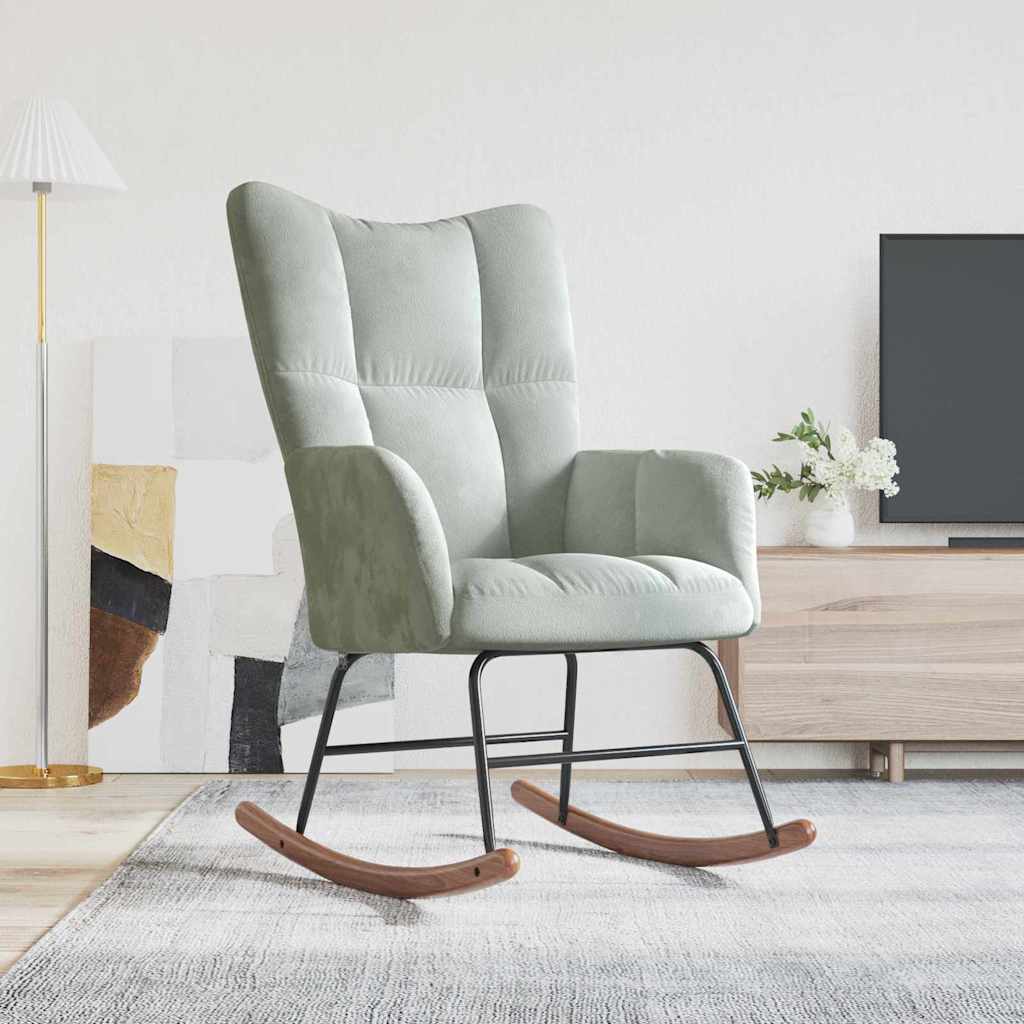 Gyngestol Lysegrå 78 x 61 x 98 cm Fløyel