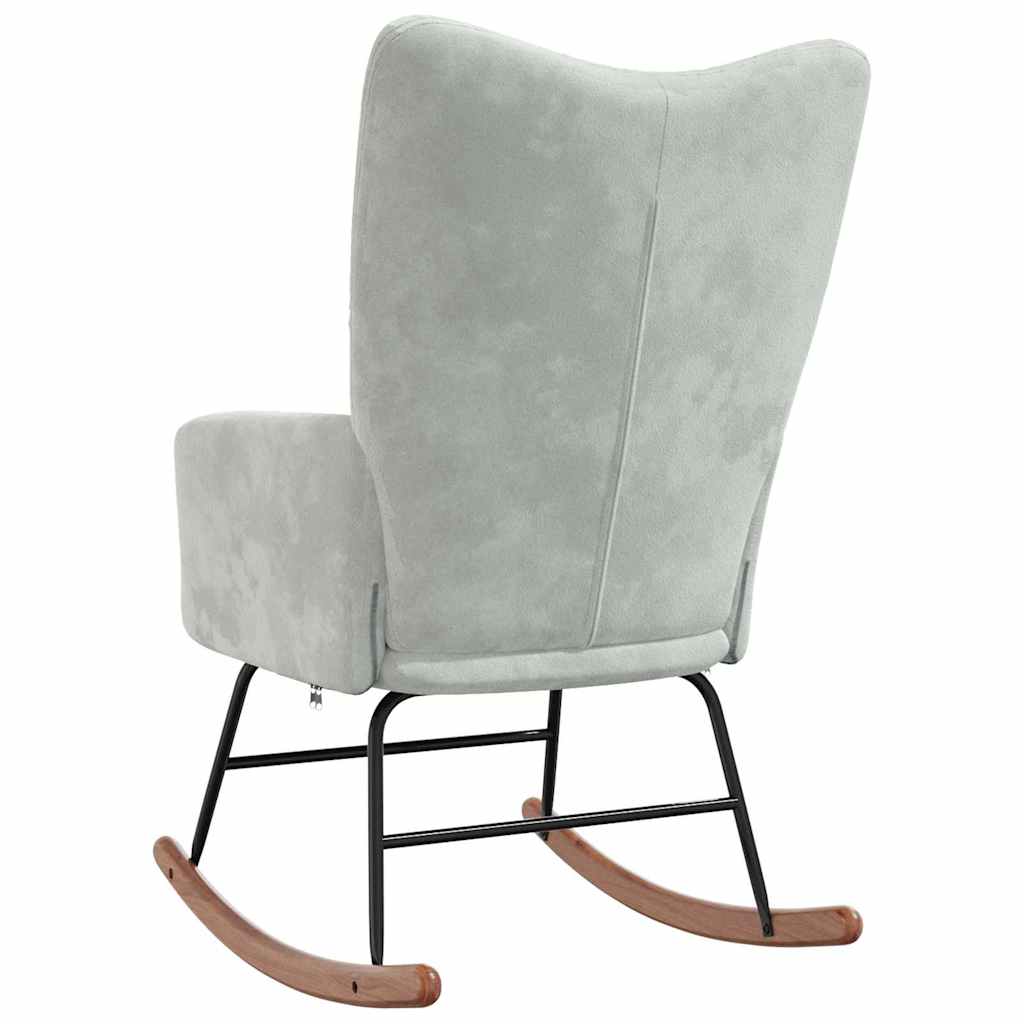 Gyngestol Lysegrå 78 x 61 x 98 cm Fløyel
