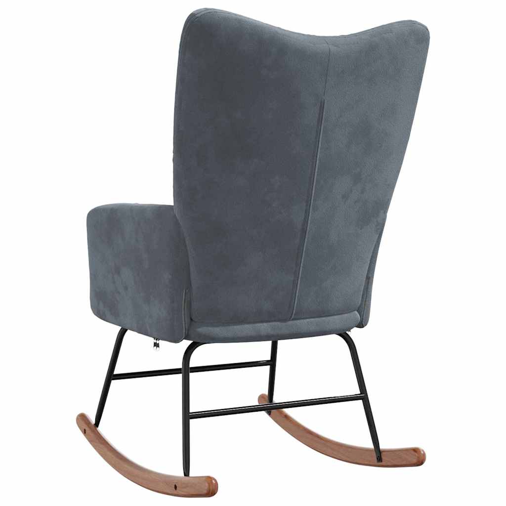 Gyngestol Mørkegrå 78 x 61 x 98 cm Fløyel