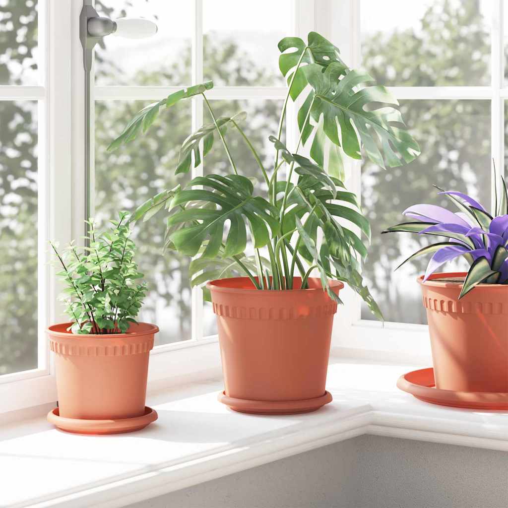 Plantepotter 24 pcs Klinker Rød Ø 19 x 16 cm Plast