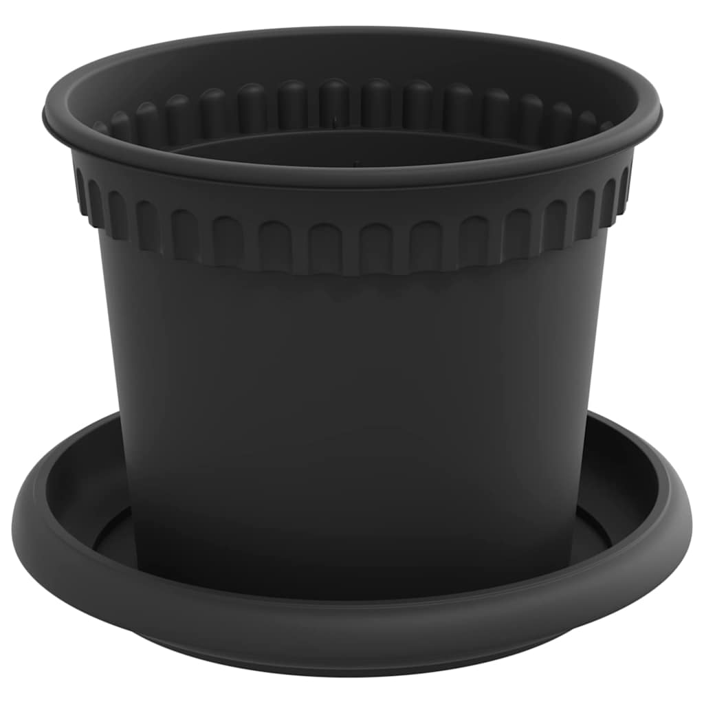 Plantepotter 24 pcs Svart Ø 12,5 x 10 cm Plast