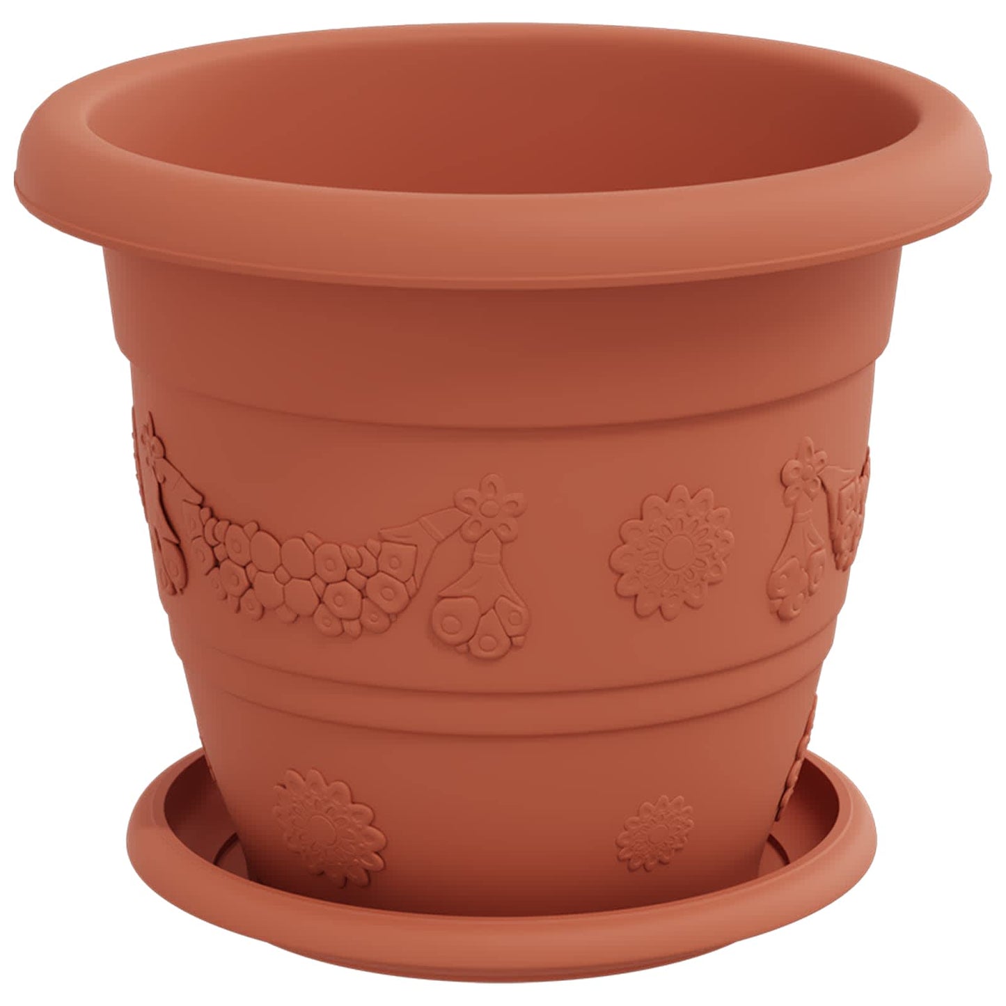 Plantepotter 6 pcs Klinker Rød Ø 22 x 18 cm Plast