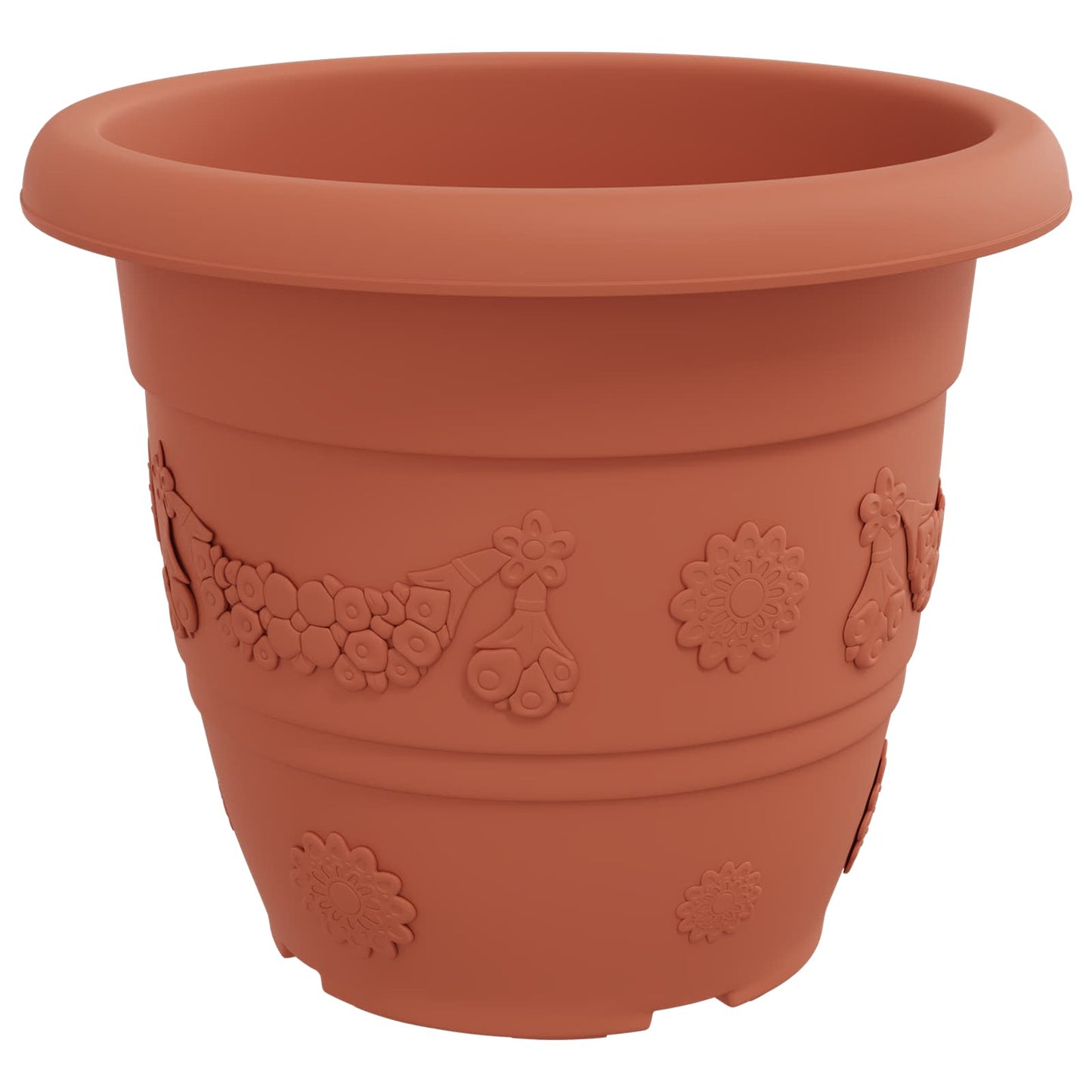 Plantepotter 6 pcs Klinker Rød Ø 26 x 21.5 cm Plast vidaXL