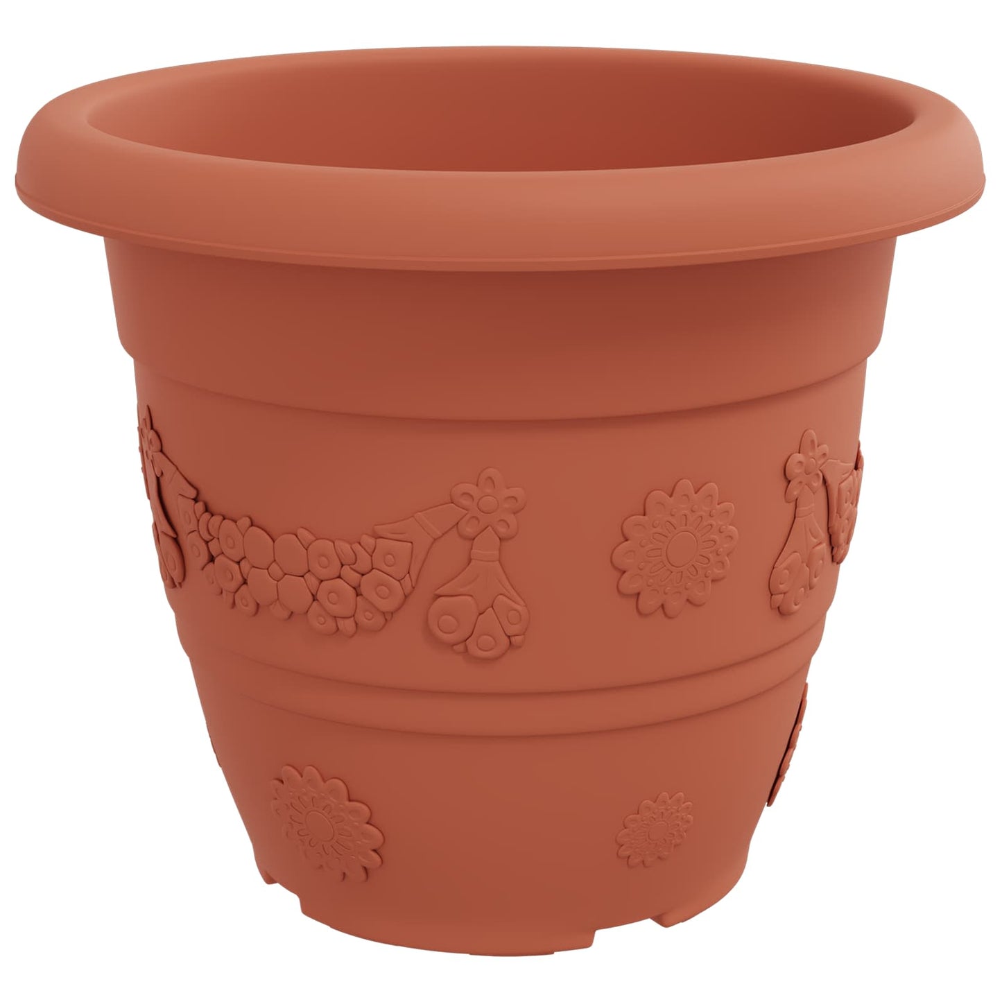 Plantepotter 6 pcs Klinker Rød Ø 26 x 21.5 cm Plast vidaXL