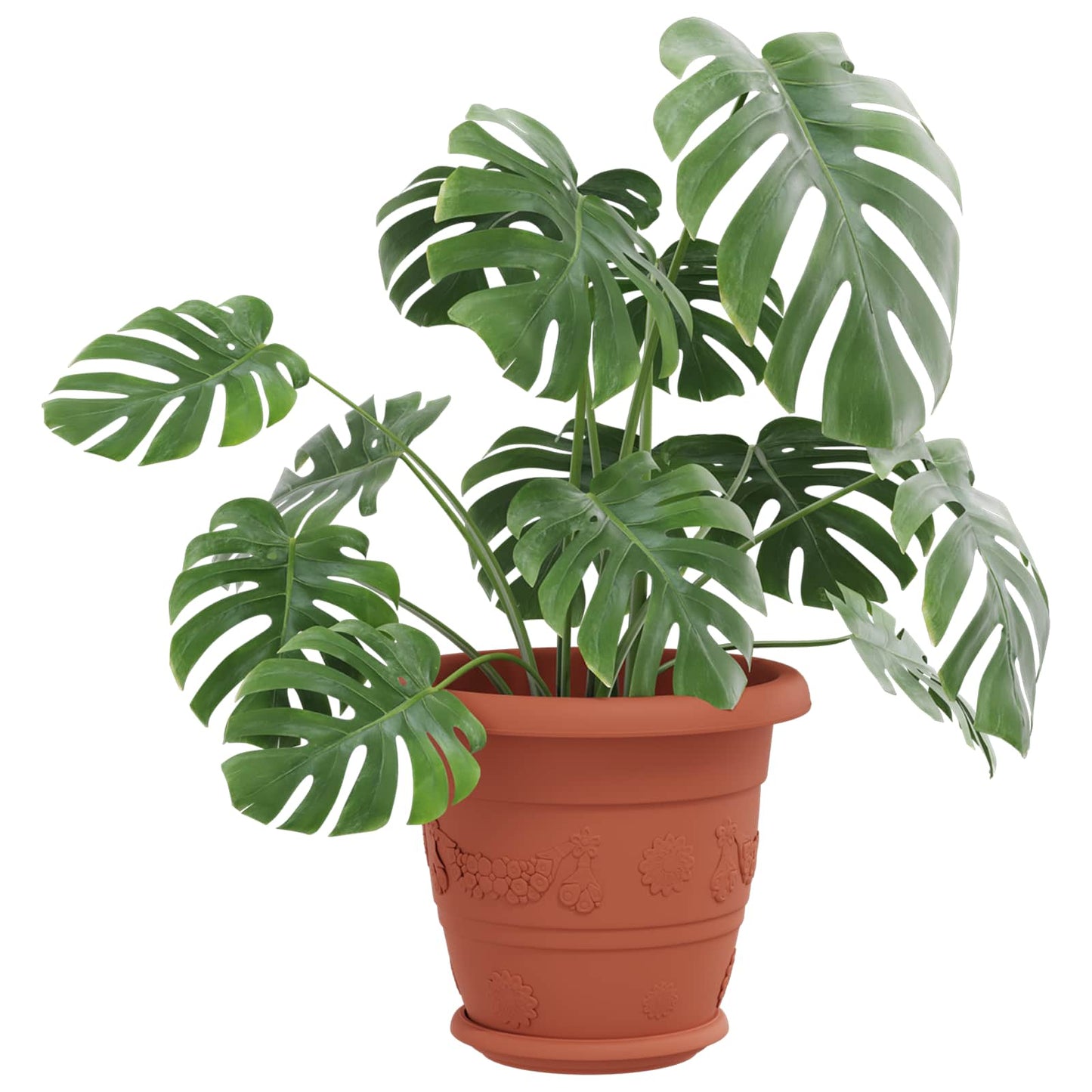 Plantepotter 24 pcs Klinker Rød Ø 22 x 18 cm Plast