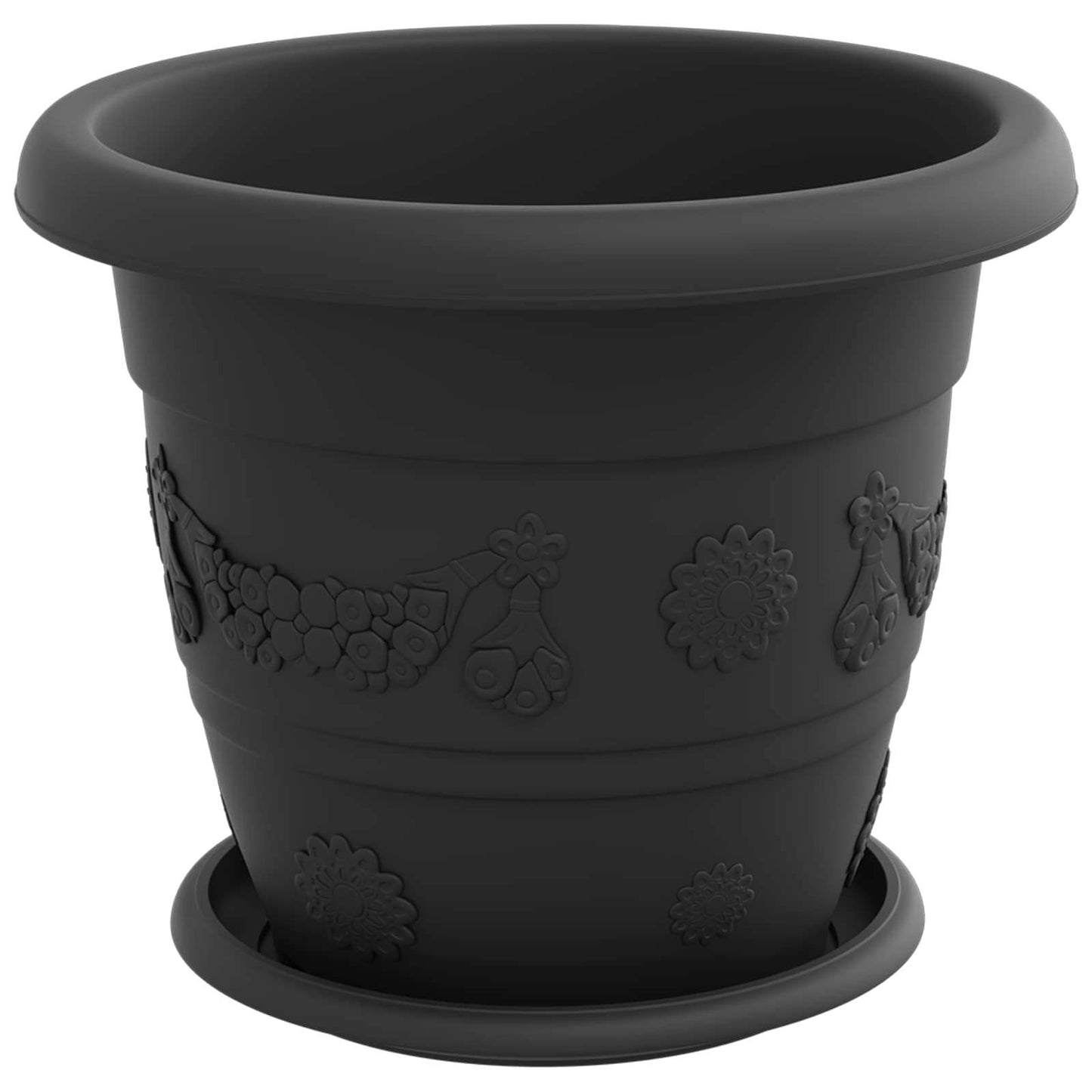 Plantepotter 24 pcs Svart Ø 26 x 21.5 cm Plast