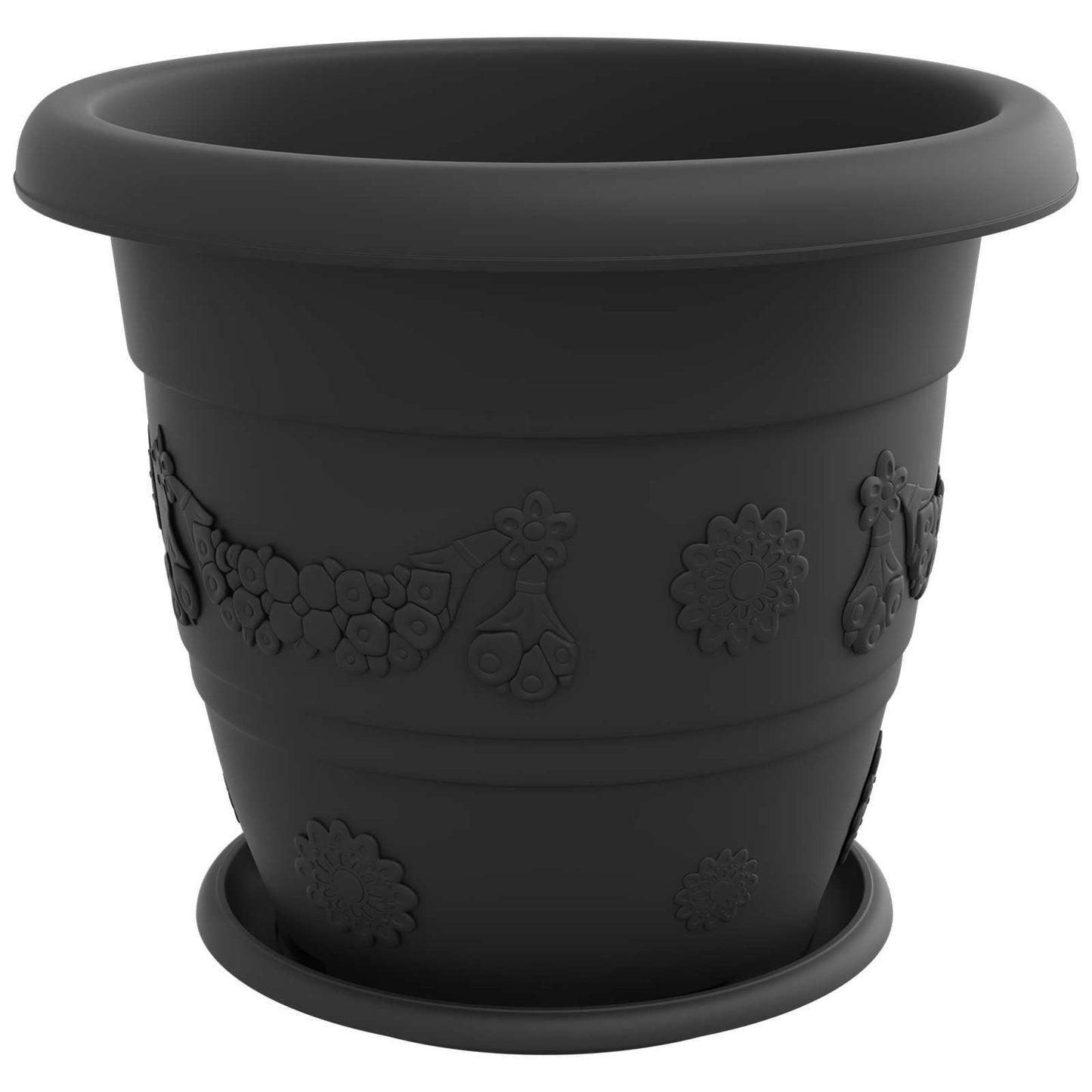 Plantepotter 24 pcs Svart Ø 39 x 32 cm Plast