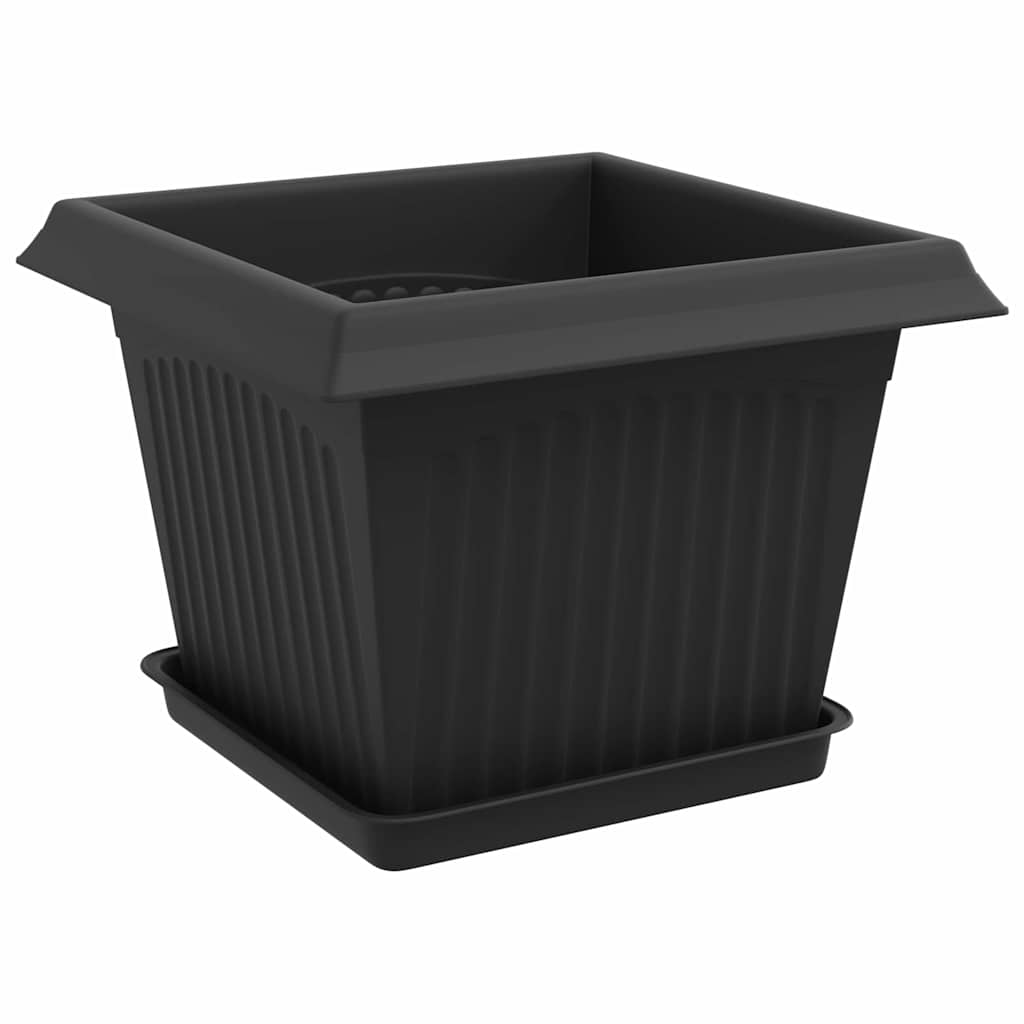 Plantepotter 24 pcs Svart 23 x 23 x 17,5 cm Plast