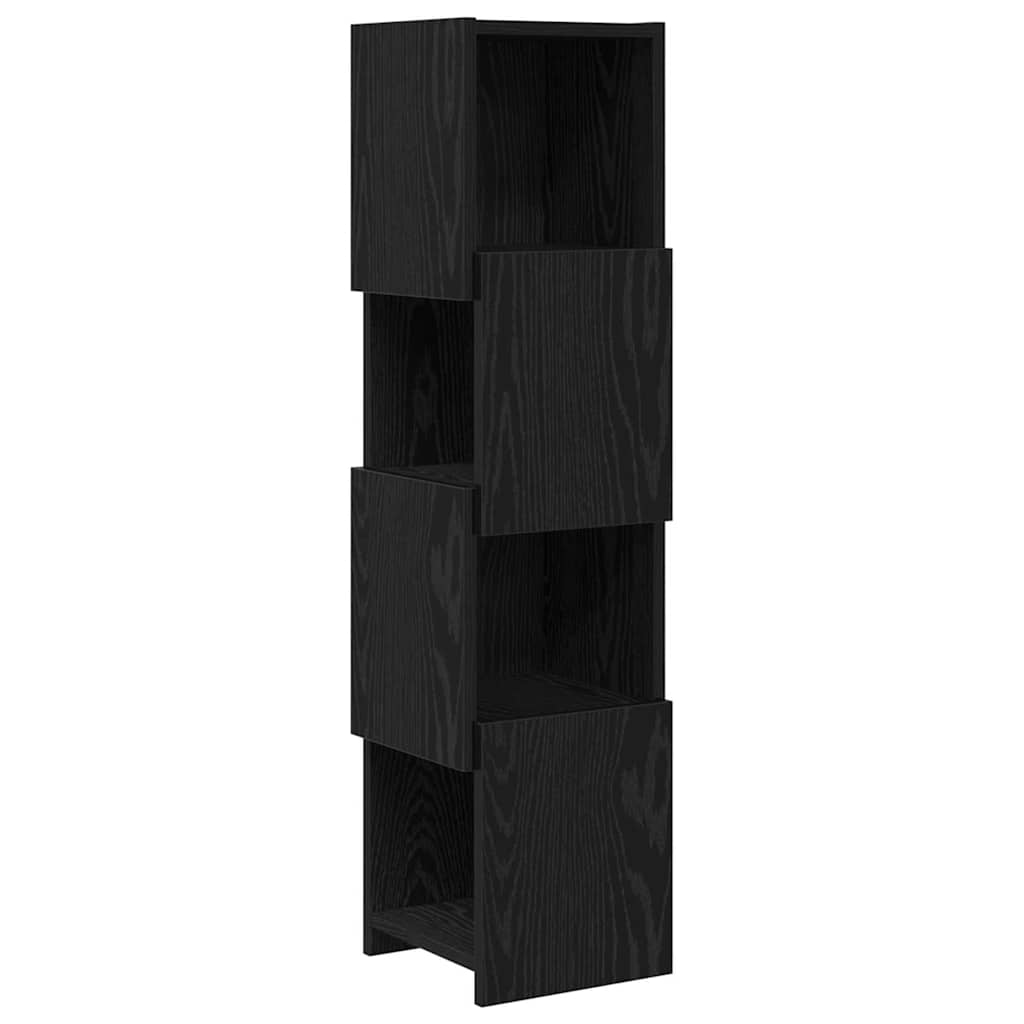 Hjørneskap Svart Eik 25,5x25x102cm Konstruert tre
