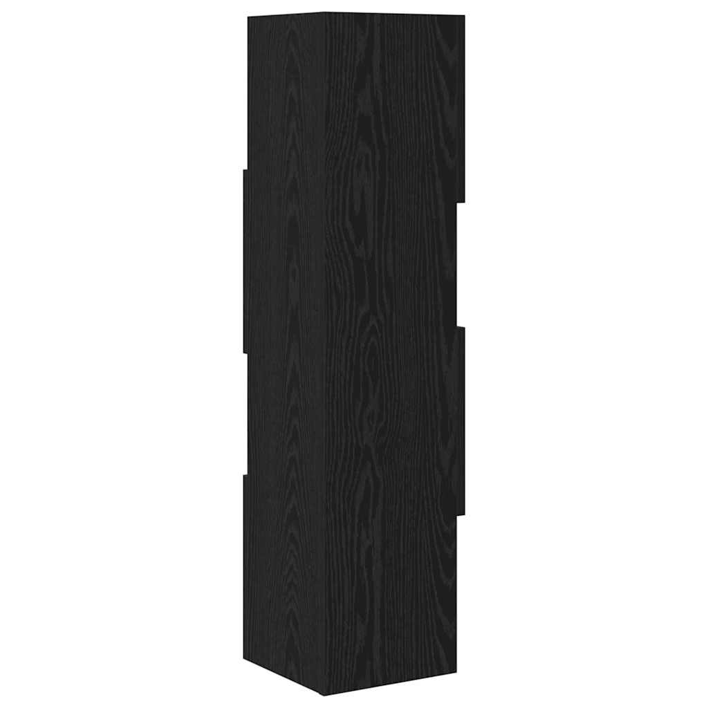 Hjørneskap Svart Eik 25,5x25x102cm Konstruert tre