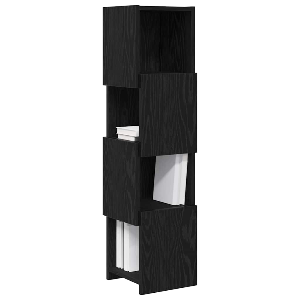 Hjørneskap Svart Eik 25,5x25x102cm Konstruert tre