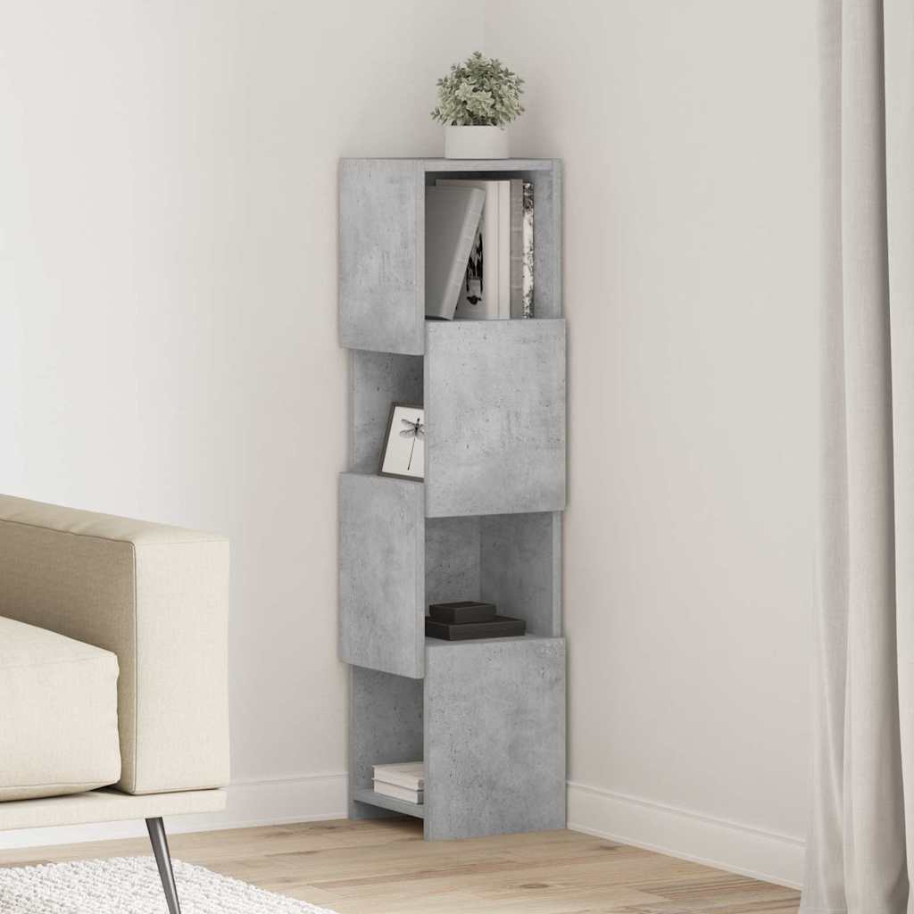 Hjørneskap Betonggrå 25,5x25x102cm Konstruert tre