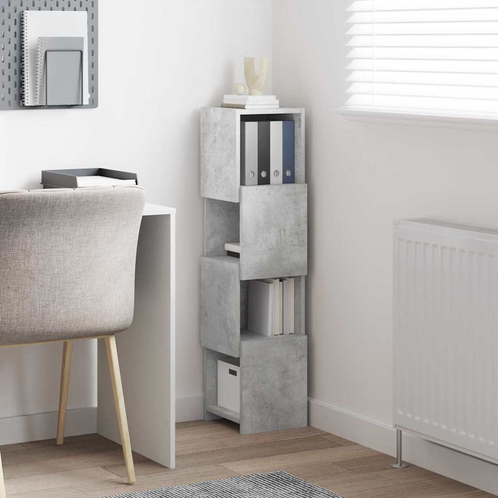 Hjørneskap Betonggrå 25,5x25x102cm Konstruert tre