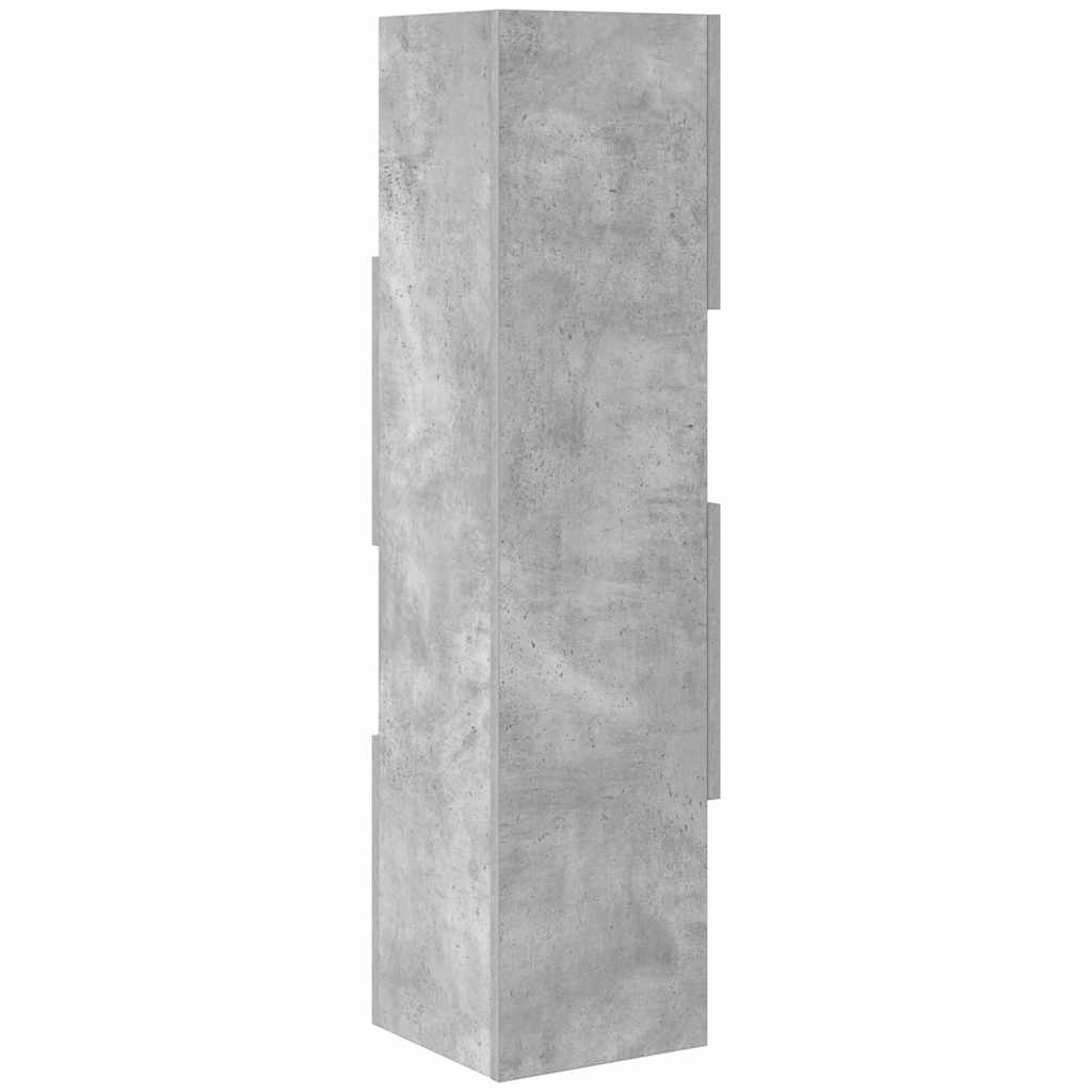 Hjørneskap Betonggrå 25,5x25x102cm Konstruert tre