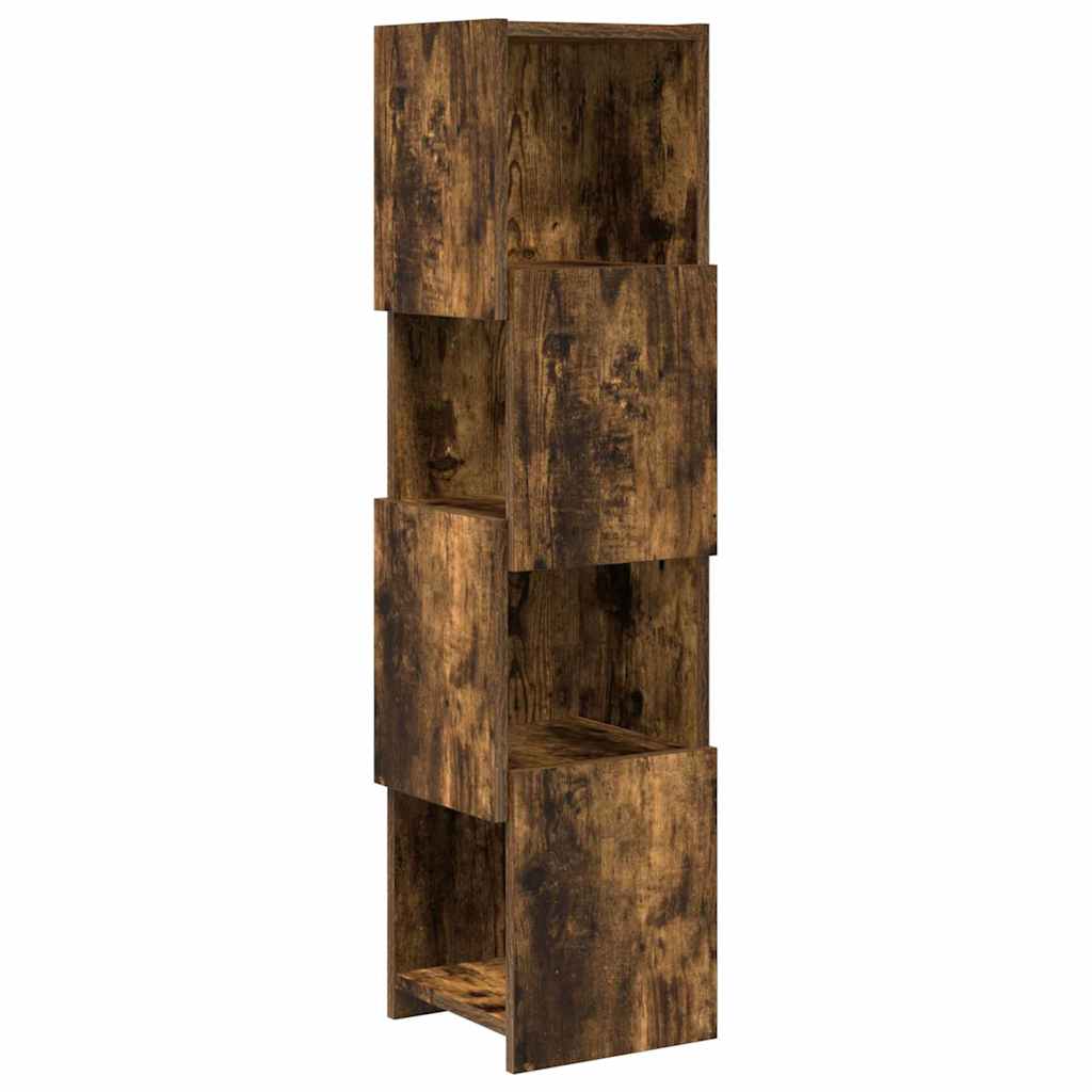 Hjørneskap 25,5x25x102cm Konstruert tre Røkt eik