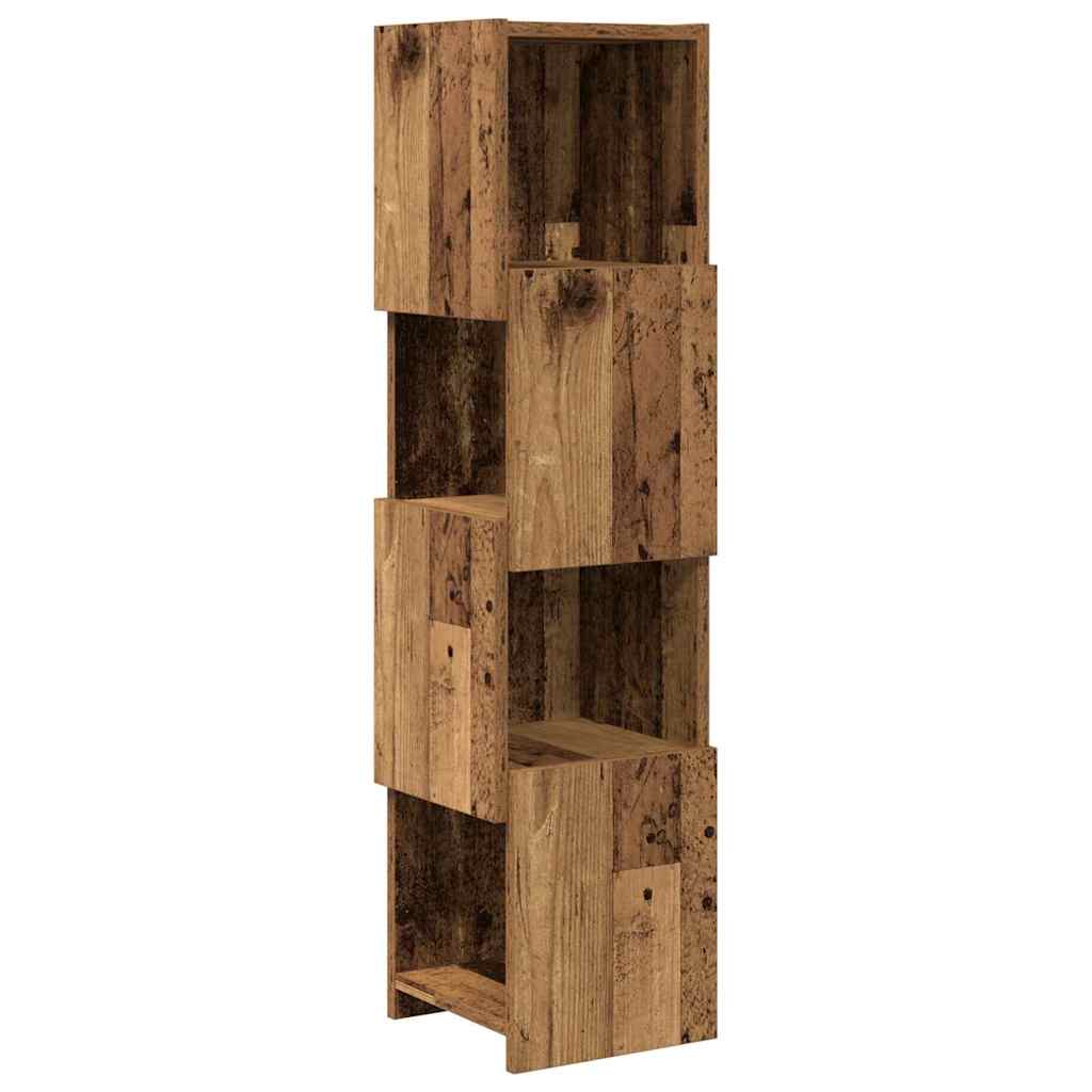 Hjørneskap Gammelt tre 25,5x25x102cm Konstruert tre