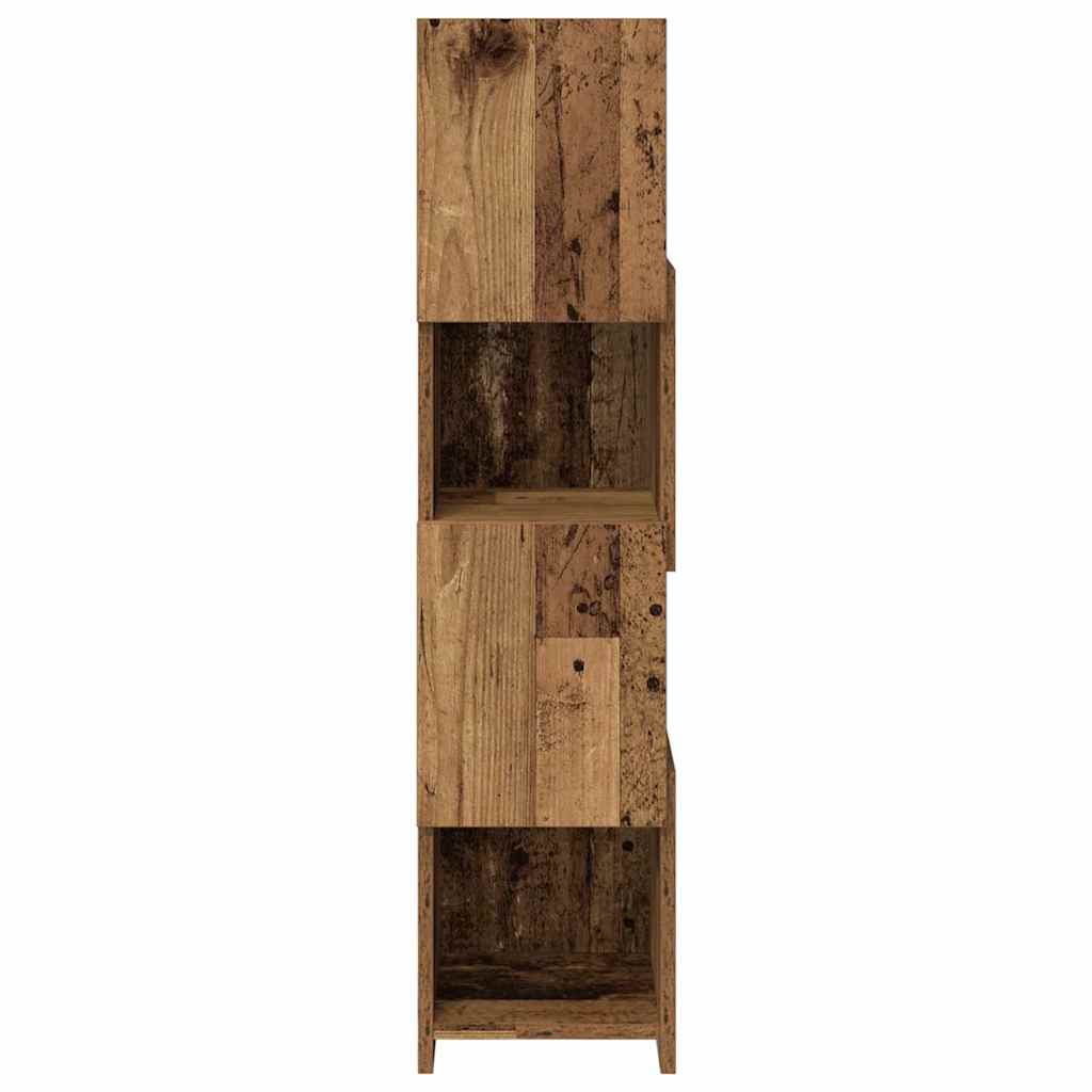 Hjørneskap Gammelt tre 25,5x25x102cm Konstruert tre