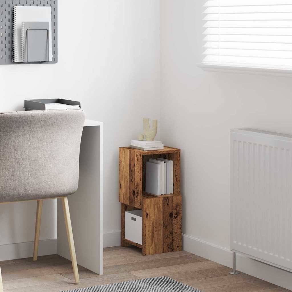 Hjørneskap Gammelt tre 25,5x25x55cm Konstruert tre