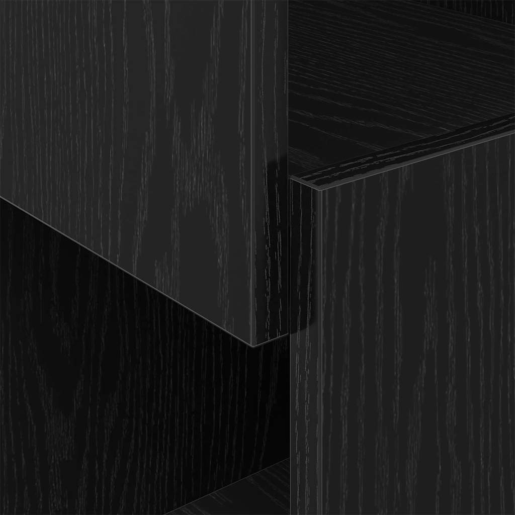 Hjørneskap Svart Eik 30,5x30x95cm Konstruert tre