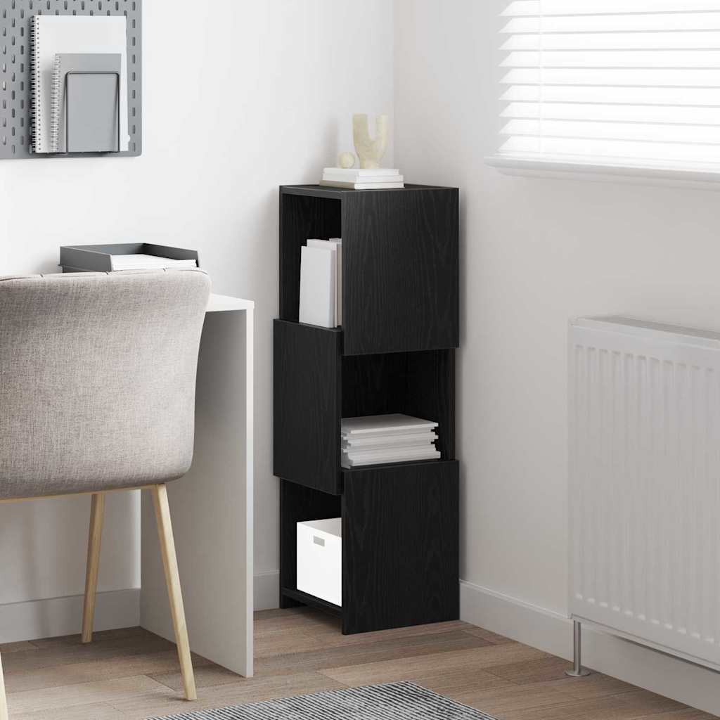 Hjørneskap Svart Eik 30,5x30x95cm Konstruert tre