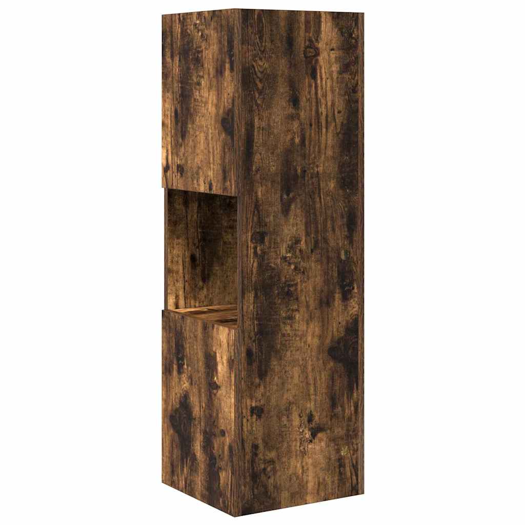 Hjørneskap Røkt eik 30,5x30x95cm Konstruert tre